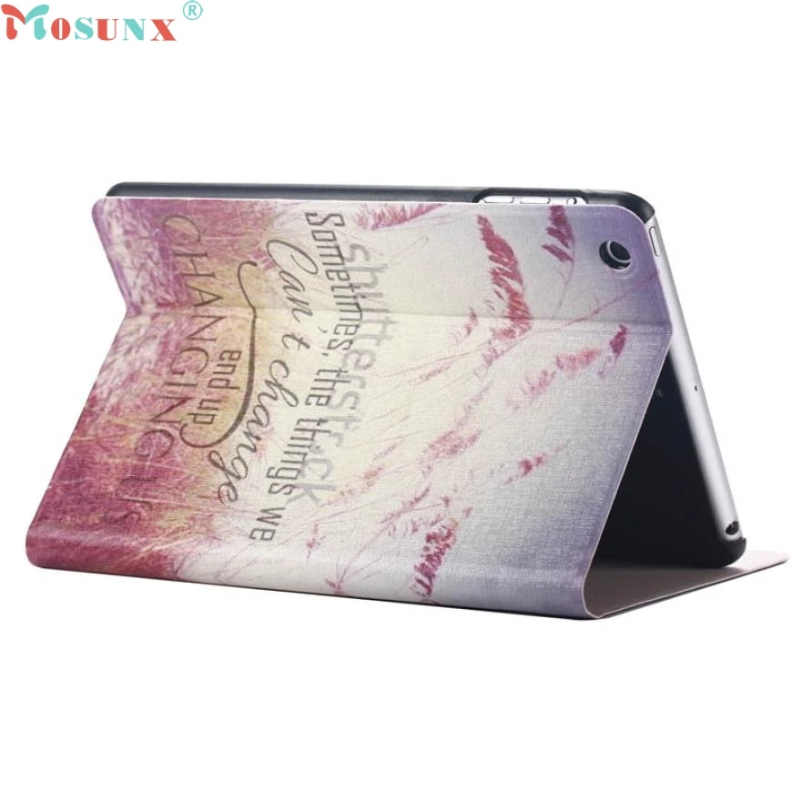 

Mosunx SimpleStone Painting Pattern Stand Leather Case Cover For iPad Mini 1 2 3 Retina 60307