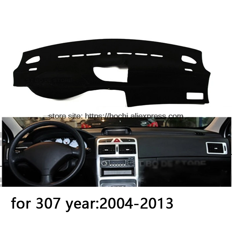  For Peugeot 206 207 307 Double layer Silica gel Car Dashboard Pad Instrument Platform Desk Avoid Li