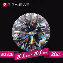 GIGAJEWE 20 мм 28ct IJ Цвет круглой огранки Муассанит камень DIY Gem Подвески DIY бусы для изготовления ювелирных изделий Мода подруга подарок