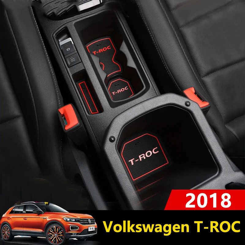Vw T Roc Car Mats For Volkswagen VW T ROC T ROC 2017 2018 Rubber Car Door Groove Mats