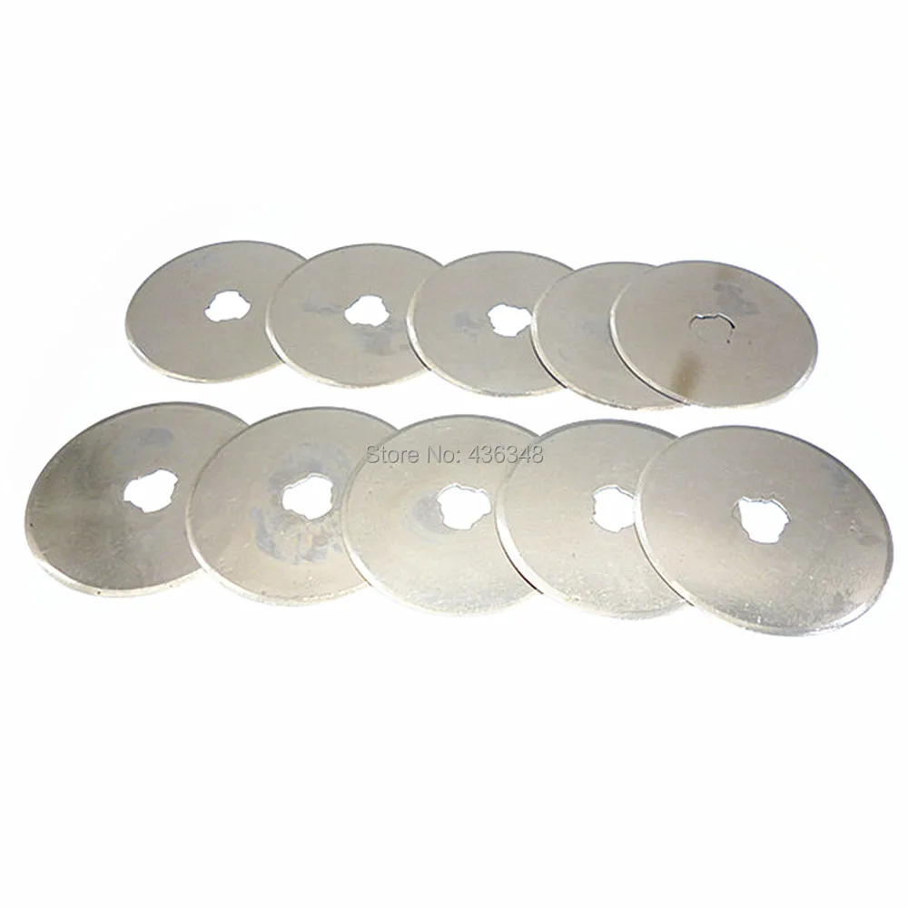 

10pcs Rotary Cutter Blades Fabric Paper Vinyl Patchwork Leather Paper Cutting Craft Quilt Circular Blade 45mm Replacement Blades
