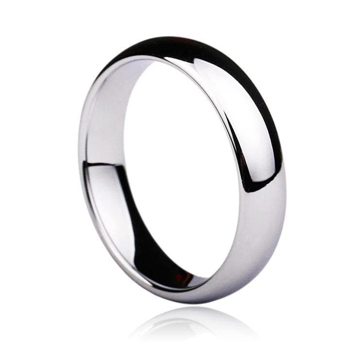 Tungsten Carbide SILVER POLISHED Wedding Band MEN WOMENS Engagement Bridal Ring 
