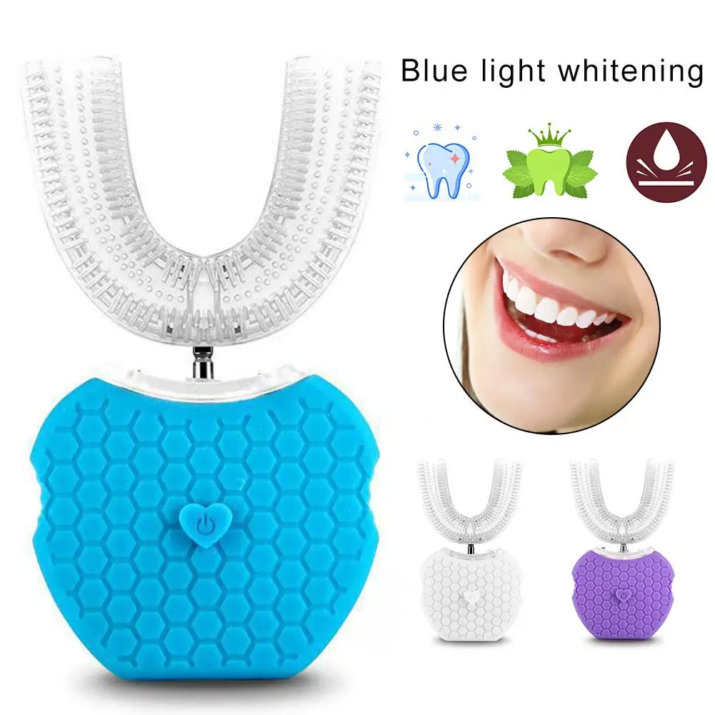 

3 Colors Intelligent Electric Toothbrush 3 Grade Blue Light Whitening Teeth Automatic Waterproof Tooth Beautifier