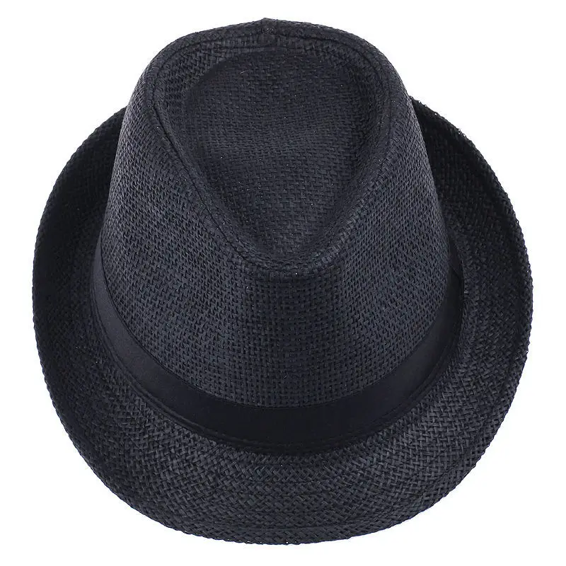 Unisex Women Men Fashion Summer Casual Beach Sun Straw Panama Jazz Hat Cowboy Fedora hat Gangster Cap sun hat sun protection hat fedora hat