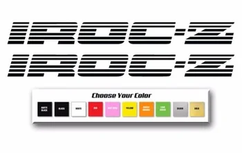

For IROC-Z Door Decals Set of 2 1985-1990, Size 2.5"x26" Pick Color IROC Camaro