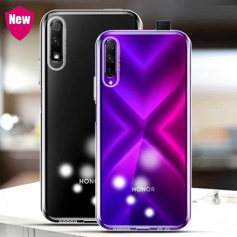 

MAKAVO For Huawei Honor 9X Case Slim Transparent Silicone Soft Clear TPU Back Cover Case for Honor 9X Pro Phone Cases