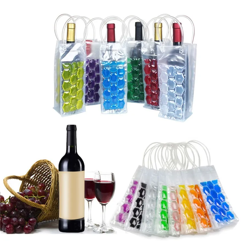 Hoomall ПВХ бутылка для вина, Морозильная сумка, охлаждающая сумка-холодильник, сумка для льда, охлаждающий гель для пива, держатель, переносная подставка для ликера, ледяной холодильник, барные инструменты