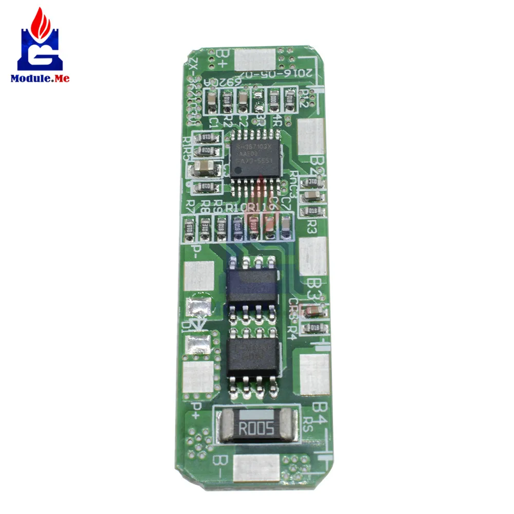 Защитная плата управления 4A 5A PCB BMS для 4 упаковок литий ионный аккумулятор 18650 МОП