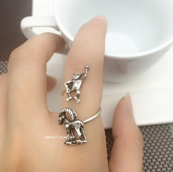 

2016 Time-limited Rushed Punk Anillos Newest Animal Monkey Ring Summer Jewelry Ancient Rings For Lovely Sheep Party For Unisex