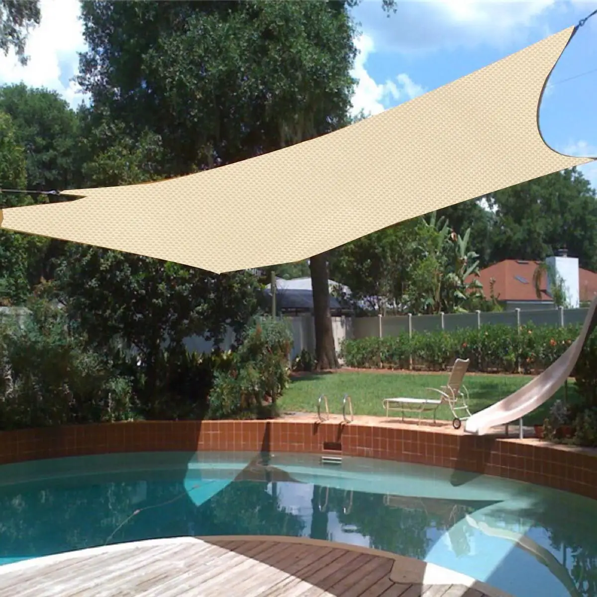 6x8m Waterproof Sun Shelter Sun Shade Protection Outdoor Canopy Garden Patio Pool Shade Sail Awning Camping Shade Cloth