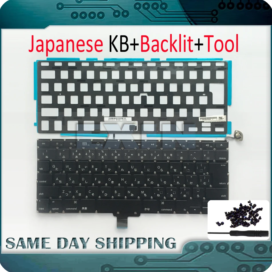 A1278 Japan JP Japanese Keyboard & New Backlight Backlit for Macbook