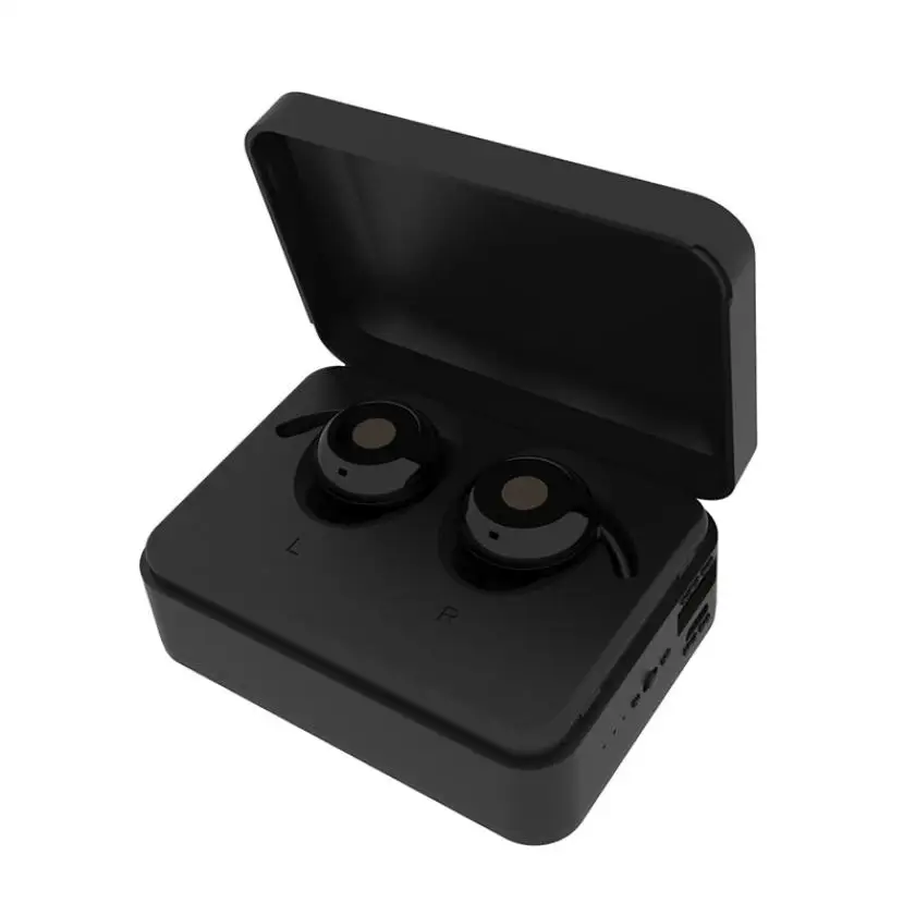 Правда Беспроводной близнецов наушники Bluetooth 4,2 наушники-вкладыши музыке Стерео Гарнитуры Hands-free наушники с микрофоном и зарядки окно
