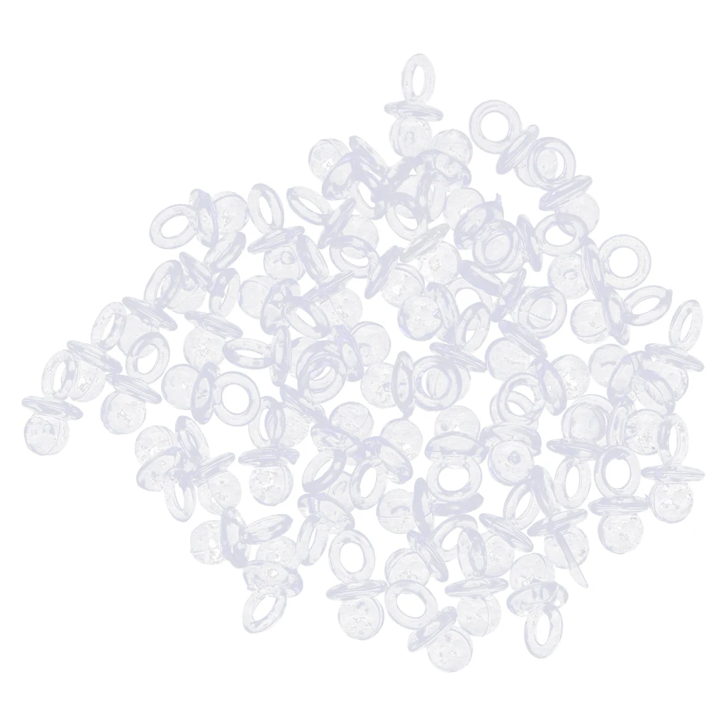 144x Mini Pacifier Charm Table Scatter Gender Reveal Decor Baby Shower Gift Bag Fillers Christenings Party Table Decorations