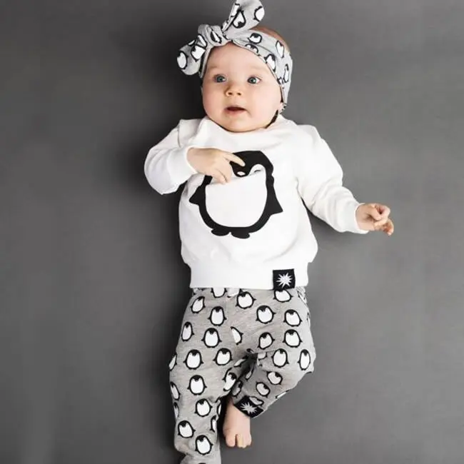 

Christmas Cartoon Set For Baby Boy Girl Clothing Autumn Winter New Born Suit Tracksuit Toddler T Shirt Top+Pant 2PC Costume 0-2