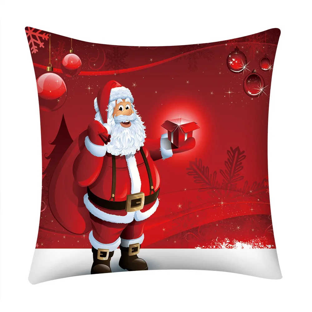 Рождественский Санта Подушка с Санта Клаусом Крышка декоративный чехол на подушки для софы, мягкая подушка чехол размером 45*45 см домашний декор Ss925 - Цвет: G