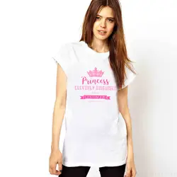 WT0220 летний Стиль Принцесса замаскированные Топы для женщин с буквенным принтом Повседневная футболка