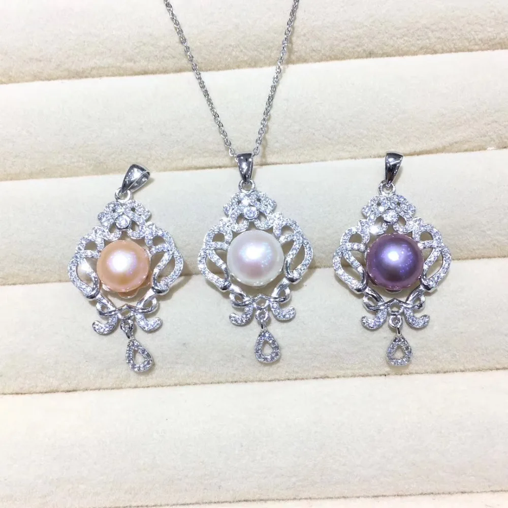 

Silver Color Charm Pearl Pendant Component and Findings, Necklace Pendant Settings Mountings Parts, Nice Gift for Women