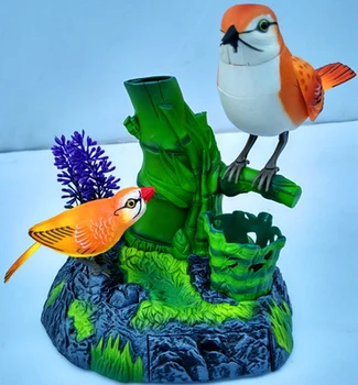

sonically-controlled sensor bird can call and move the mother and child move a couple's pen holder birds Home wedding dies