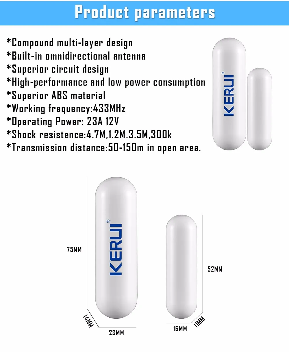 KERUI D026 оконный магнитный датчик двери детектор портативный датчик сигнализации s умный дом детекторы беспроводной для KERUI сигнализация