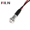FILN 8mm Warning Dashb red yellow white blue green 12v led indicator light with 20cm cable with symbol ► Photo 2/5