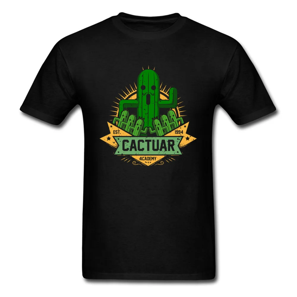 Round Neck cactuar academy 9072 Pure Cotton Mens Top T-shirts Casual Short Sleeve Tops & Tees Latest Party Tee Shirt cactuar academy 9072 black