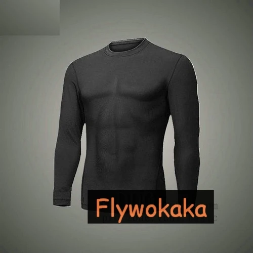 Lycra Spandex,Tight Straight Slim Men's Sports Stretch Long Sleeve