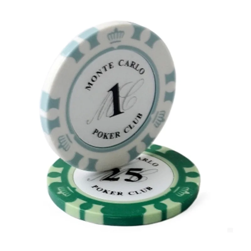 INSTOCK 10 PCS/LOT Crown Classic Poker Chips 14g Clay/Iron/ABS Casino