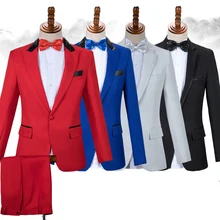 Men Jacket Suit Male Solid Outfit Personality Formal Set Adult Costume Birthday Party Celebrate Luxury Wear Singer Clothes DT750