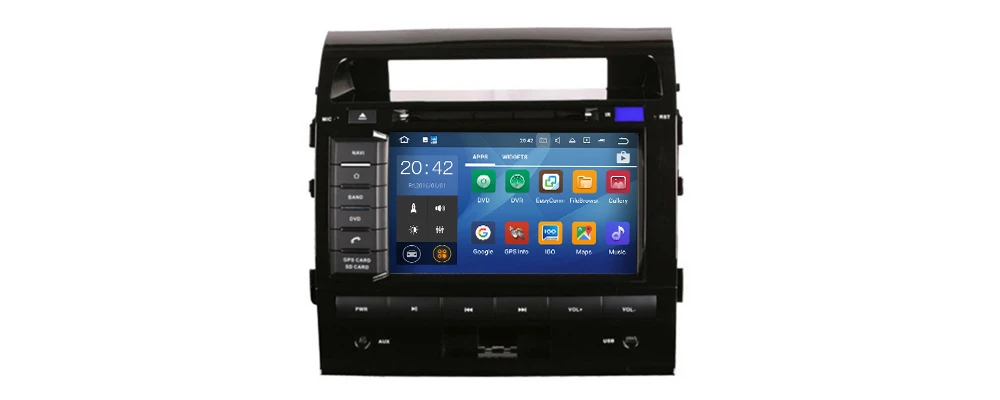 Best ZaiXi Android Car Radio Stereo GPS Navigation For Toyota Land Cruiser LC200 2008~2013 Bluetooth wifi 2din Car Radio Stereo 2