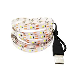 2 шт./лот DC 5 В 2835 SMD RGB USB зарядное устройство Светодиодная лента usb-кабель со светом светодиодный светильник гибкая лента IR RGB пульт