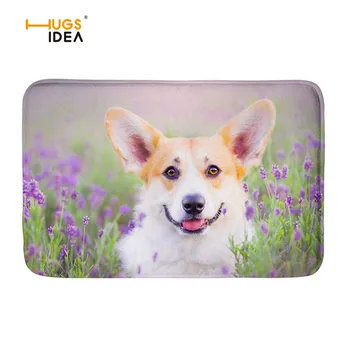

HUGSIDEA Cute Carpets for Living Room Corgi Print Kids Bedroom Floor Doormat Bathroom Non-slip Mats Rugs Tapetes Para Casa Sala