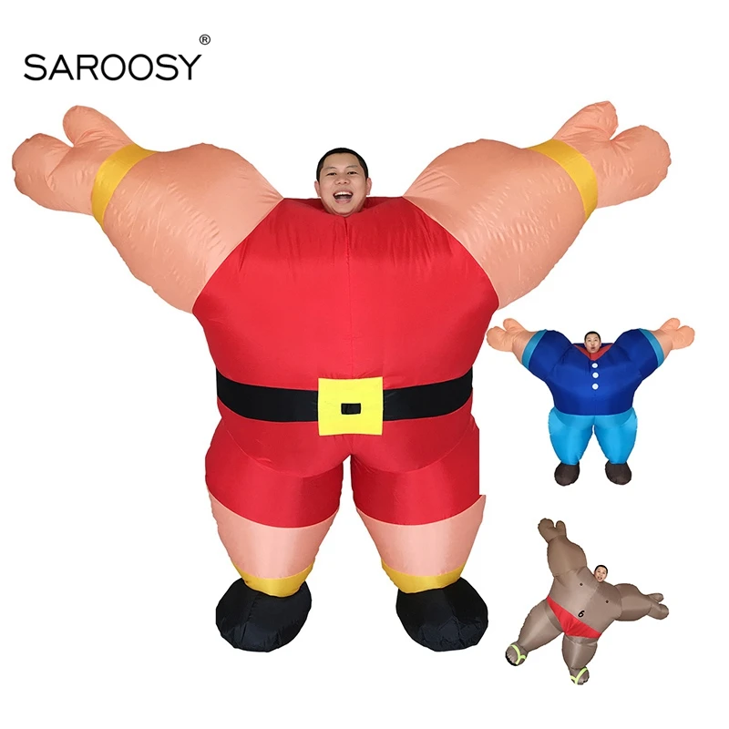 

SAROOSY New Hercules Inflatable Costumes Halloween Party Cosplay Costume with Free Electric Fans