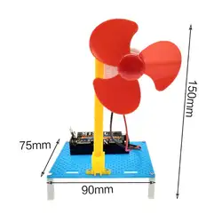 DIY мини вентилятор модель сборки материал комплект дети студент интеллект научная образовательная игрушка