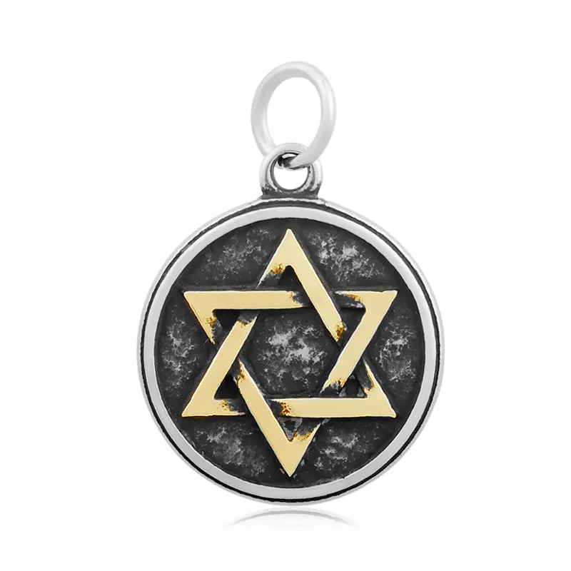 

5pcs/lot Grace Moments Stainless Steel Charm Vintage Star of David Pedant Charms For Jewelry Making DIY Handmade Accessories