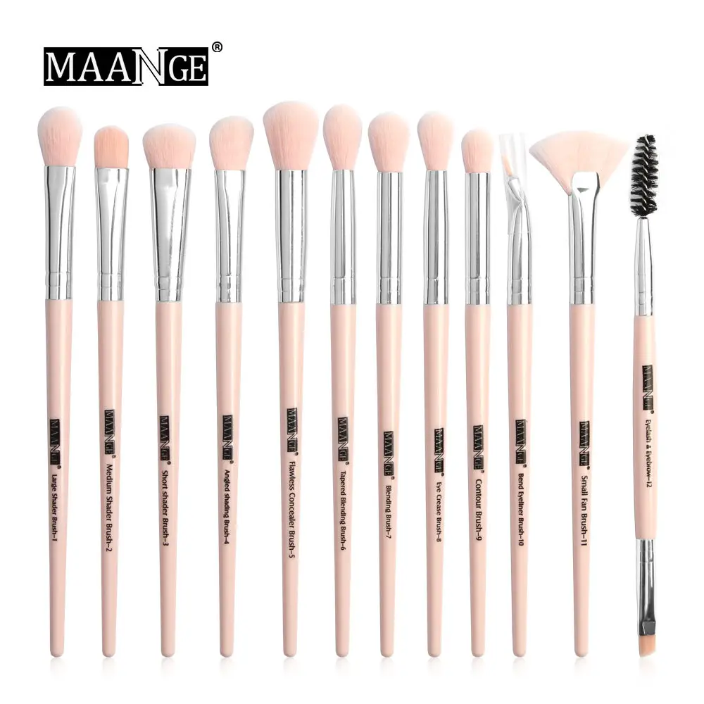 

ESSANCEYA 12 Pcs Makeup Brushes Set Professional Brushes For Makeup Synthetic Eyeshadow Blending Concealer Brush Kit For Beauty