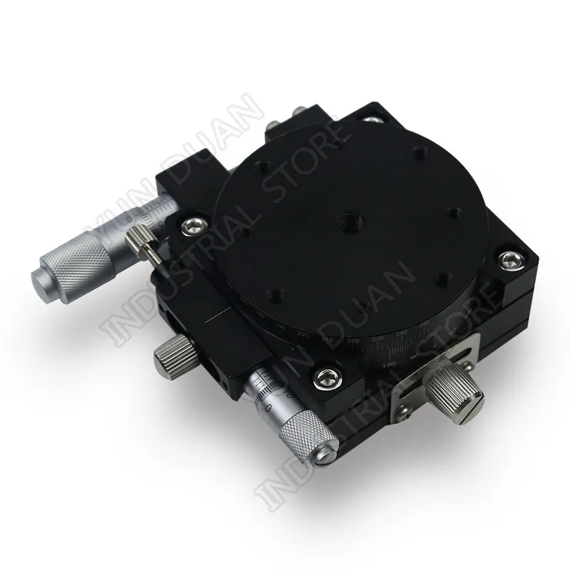 

Manual Displacement Table XR 2 Axis 60MM 2.4" Parallel Movement and 360 Degree Angle Rotary Micrometer Precision Platform XR60-L