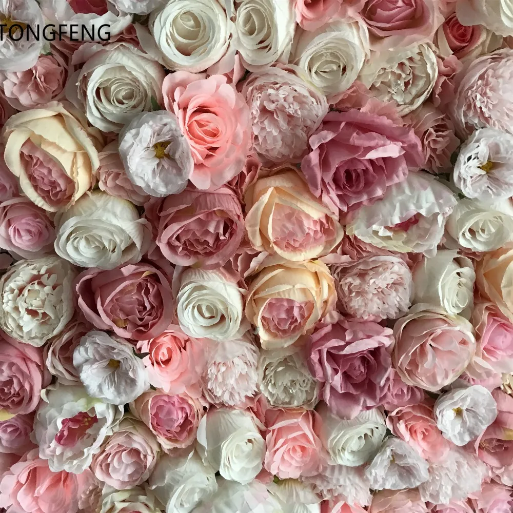 TONGFENG 10 шт./лот цветок бегун свадебное украшение искусственный шелк Роза Пион 3D цветок стены свадебные декорации
