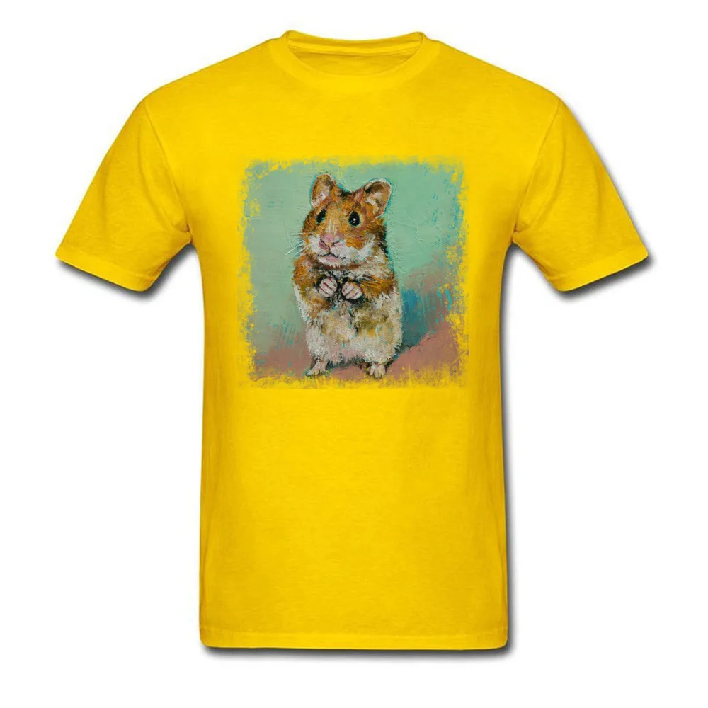 HAMSTER Camisa Short Sleeve Tees Labor Day O-Neck Cotton Men Top T-shirts Camisa Tops Tees New Arrival Wholesale HAMSTER yellow