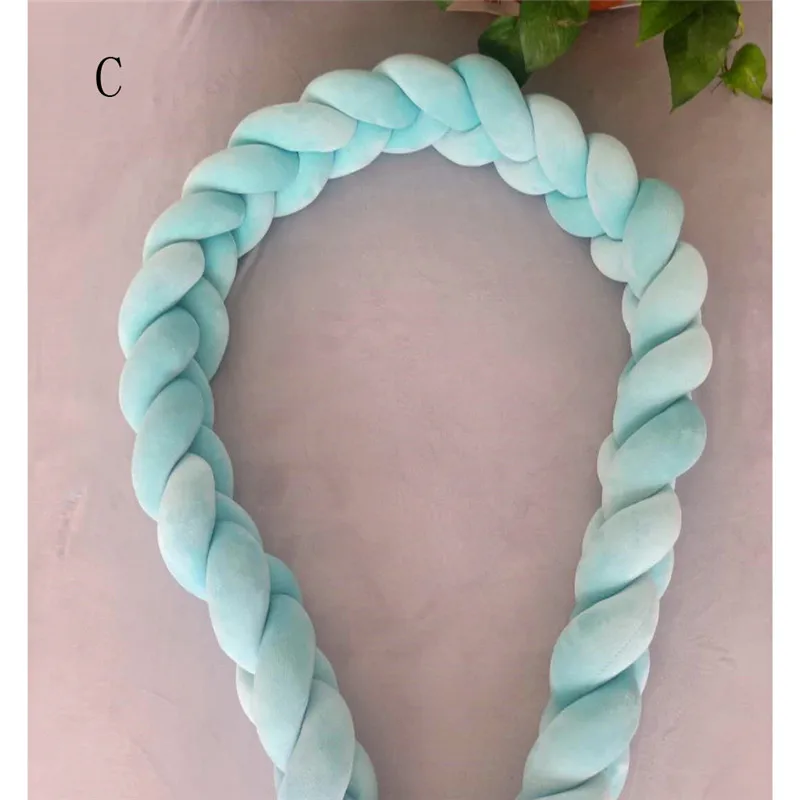 Crib enclosure Anti-collision Baby Colorful Soft Knot Pillow Braided Crib Bumper Decorative Bedding Cushion #4j11 (48)