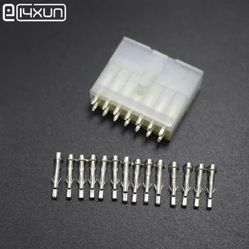 

20sets 5557 5569 14P Straight Pin Wire Terminals Electrical Connector 4.2mm 14Pin Plug jack for Car Auto PC ATX