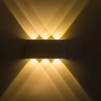

220V 110V Aluminum led wall light 6W up down wall sconces indoor/outdoor lighting porch led lights white/ warm white