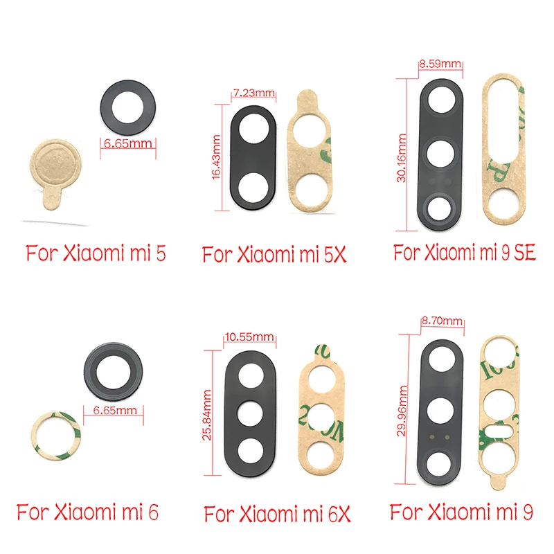 

Back Rear Camera Glass Lens For Xiaomi Mi 9 8 lite Se A1 5X A2 6X 6 5 5S Plus Note 3