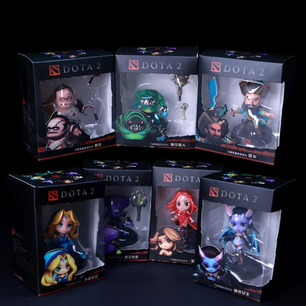  7pcs/Set Dota 2 Game Figure SLARK TINY Doom Boxed PVC Action Figures Collection dota2 Toys
