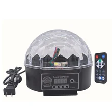 9 Colors 27W Crystal Magic Ball Led Stage Lamp Disco Laser Light Party Lights By Sound Remote DMX512 Control Laser