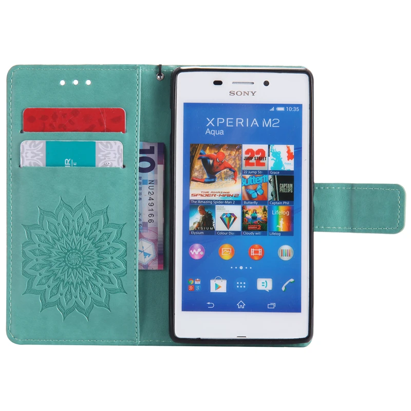 JYERAECOM люкс Ретро искусственная кожа + Мягкий силиконовый чехол для sony Xperia M2 M4 M5 Filp
