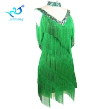 1920 s, платье с кисточками для женщин, Charleston, вечерние костюмы для латинских танцев, платье для сальсы, танго, бальных выступлений