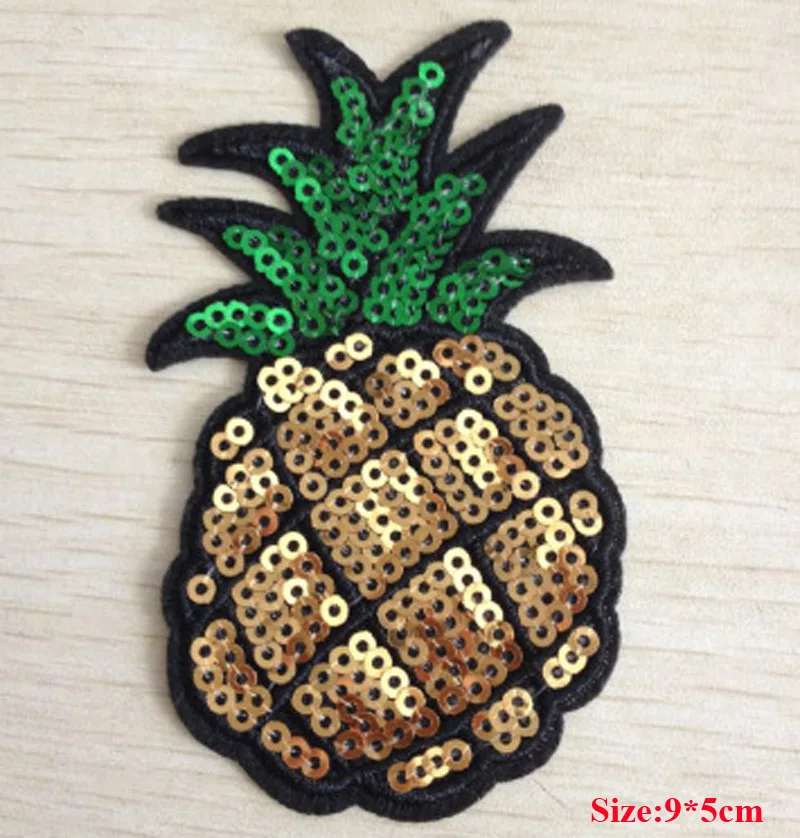 5pcs fruit pineapple sequin patches kids embroidery sew on patch for 5pcs fruit pineapple sequin patches kids embroidery sew on patch for