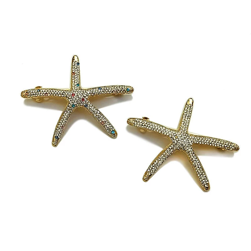 

Ubuhle Full Crystal Hair Jewelry Starfish Hairpins Women Hair Barrettes Accessories Large Rhinestone Hair Clips Girls Headwear
