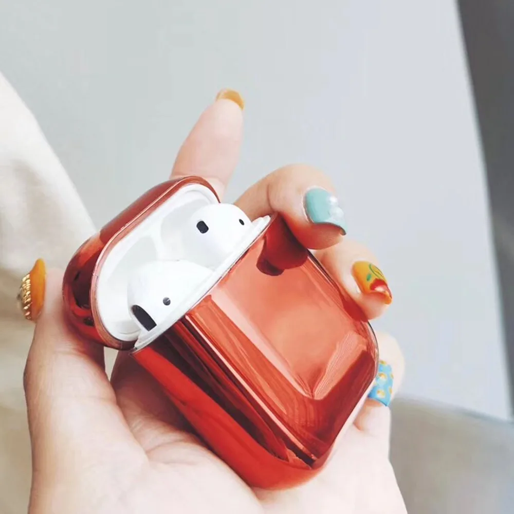 

luxury Gold Plating Case For AirPods Protective Cover Bluetooth Wireless Earphone Case For Air pods Accessories Charging Box