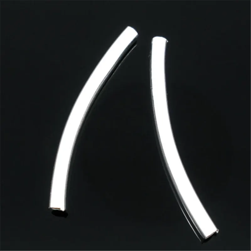 

DoreenBeads 100 SP Smooth Curve Tube Spacer Beads 2.5x30mm (B06462), yiwu